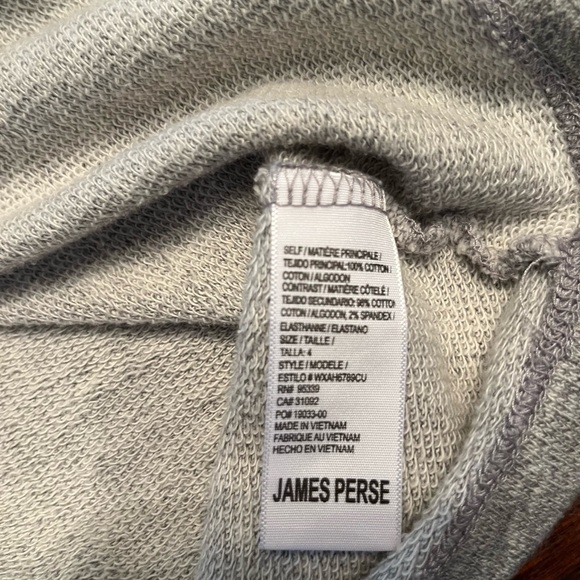 James Perse Standard Gray Sweatshirt Tunic Dress Size 4 (XL) - Picture 10 of 13